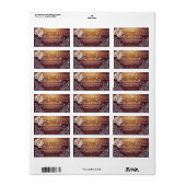 Rustikale Holzofenblume Adressaufkleber (Vorne)