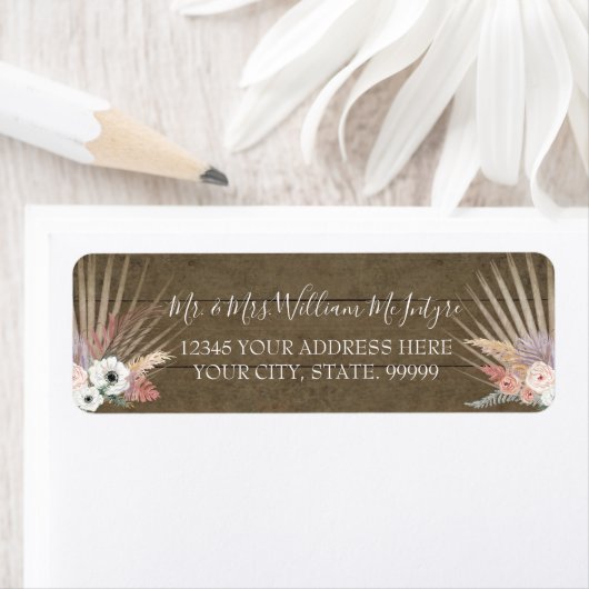 Rustikale Holzpalme Rosa tropische Leaf-Hochzeit (Insitu)