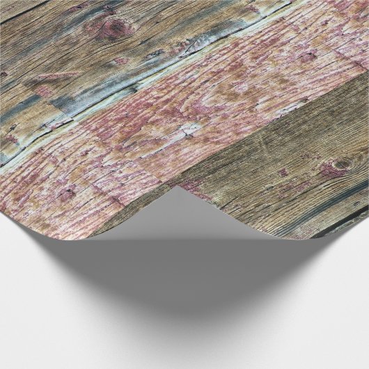Rustikale Holzpanels Geschenkpapier (Ecke)