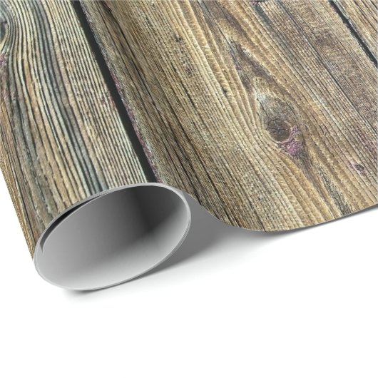 Rustikale Holzpanels Geschenkpapier (Rolleneckpunkt)