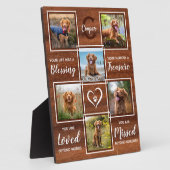 Rustikale Holzpet-Gedenkstätte Einmalige FotoColla Fotoplatte (Seite)