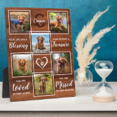 Rustikale Holzpet-Gedenkstätte Einmalige FotoColla Fotoplatte (Seite)