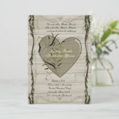 Rustikale Holzpfade und Reben Einladung zum Hochze (Stehend Vorderseite)