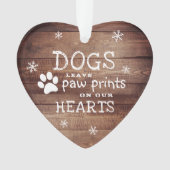 Rustikale Holzpfähle druckt Haustier-Gedenkdekorat Ornament (Vorderseite)