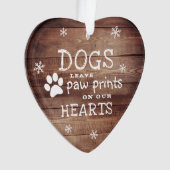 Rustikale Holzpfähle druckt Haustier-Gedenkdekorat Ornament (Vorderseite)