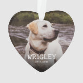 Rustikale Holzpfähle druckt Haustier-Gedenkdekorat Ornament (Rückseite)