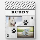 Rustikale Holzpfähle Print 2 Pet Dog FotoCollage Fotoplatte (Vorderseite)