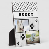 Rustikale Holzpfähle Print 2 Pet Dog FotoCollage Fotoplatte (Seite)