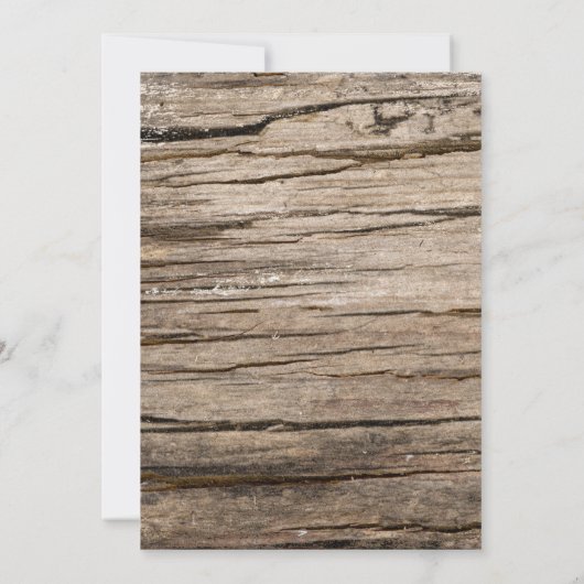 Rustikale Holzpfeile & Herz Einladung zur Hochzeit (Rückseite)