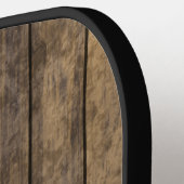 Rustikale Holzplanen mit DIY-Farbrahmen, Monogramm Pickleball Schläger (Linke Seite)