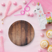 Rustikale Holzplanen Pappteller (Party)