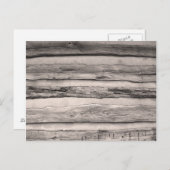 Rustikale Holzplanen Postkarte (Vorne/Hinten)