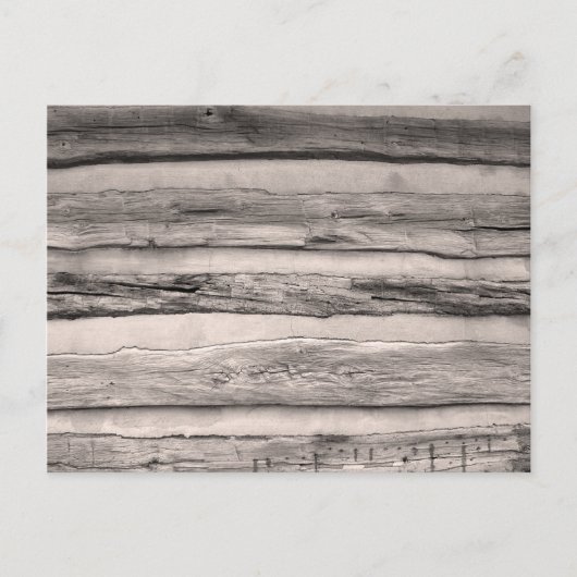 Rustikale Holzplanen Postkarte (Vorderseite)