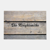 Rustikale Holzplanks Fußmatte (Vorderseite)