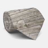 Rustikale Holzplanks sehen Krawatte aus (Gerollt)