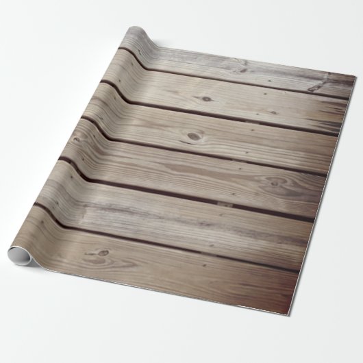 Rustikale Holzplatten Geschenkpapier (Ungerollt)