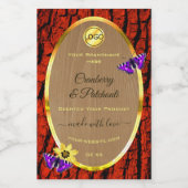 Rustikale Holzproduktkennzeichnungen Lila Schmette Lebensmitteletikett (Einzelnes Label)