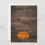 Rustikale Holzpumpen & Sterne Herbsteinladungen Einladung (Rückseite)