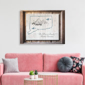 Rustikale Holzrahmen-Leinwand Leinwanddruck (Insitu (Wohnzimmer))