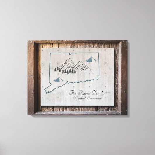 Rustikale Holzrahmen-Leinwand Leinwanddruck (Vorderseite)