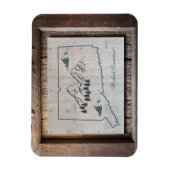 Rustikale Holzrahmen Magnet (Vertikal)