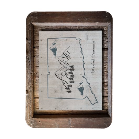 Rustikale Holzrahmen Magnet (Vertikal)