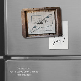 Rustikale Holzrahmen Magnet