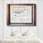 Rustikale Holzrahmen Staat Leinwand Art