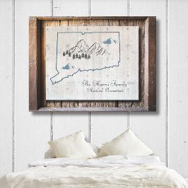 Rustikale Holzrahmen Staat Leinwand Art