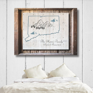 Rustikale Holzrahmen Staat Leinwand Art