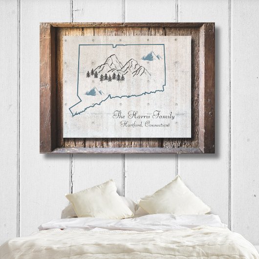 Rustikale Holzrahmen Staat Leinwand Art