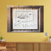 Rustikale Holzrahmen Staat Leinwand Art (Insitu (Wohnzimmer))