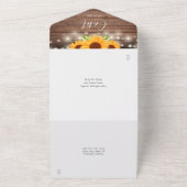 Rustikale Holzsaitenblumen All In One Einladung (Außenbereich)