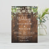 Rustikale Holzsaitenlandschaft Details Hochzeit Einladung (Stehend Vorderseite)