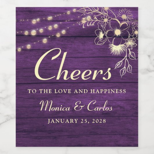 Rustikale Holzsaitenleuchten, die das Weinetikett (Einzelnes Label)