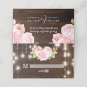 Rustikale Holzsaitenleuchten für die Hochzeit Platzkarte (Außenseite Aufgefaltet)