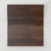 Rustikale Holzsaitenleuchten für die Hochzeit Platzkarte (Innenseite Aufgefaltet)