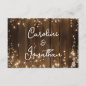 Rustikale Holzsaitenleuchten Weiße Blumendetails Begleitkarte (Vorderseite)