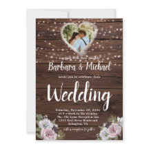 Rustikale Holzsaitenlichter Foto Blumenhochzeit