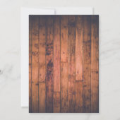 Rustikale Holzsäulenleuchte Kinderdusche Einladung (Rückseite)