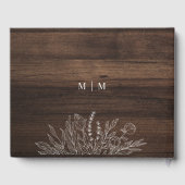 Rustikale Holzschau-Lichter Hochzeit Gästebuch (Rückseite)