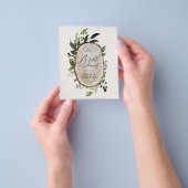 rustikale Holzscheibe Brautdusche Flyer (Gruppe)