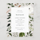 rustikale Holzscheibe Brautdusche Flyer (Hinten)