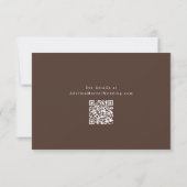 Rustikale Holzscheibe mit QR-Code der Hochzeitsweb Save The Date (Rückseite)
