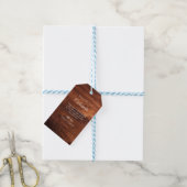 Rustikale Holzscheune Getreide Hochzeit Geschenkanhänger (Mit Garn)