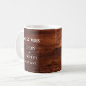 Rustikale Holzscheune Korn Hochzeit Kaffeetasse (Vorderseite Links)
