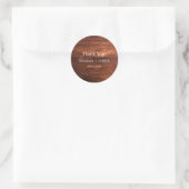 Rustikale Holzscheune Korn Hochzeit Runder Aufkleber (Tasche)