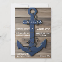 Rustikale Holzschifffahrt Navy Anchor Nautical Wed