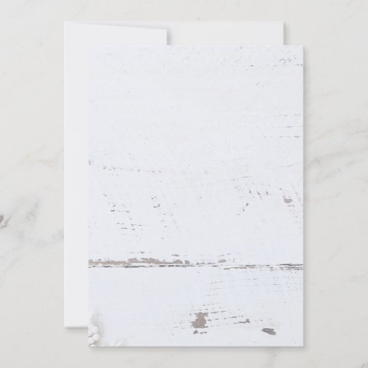 Rustikale Holzschneeflocken Weihnachten Party Einl Einladung (Rückseite)