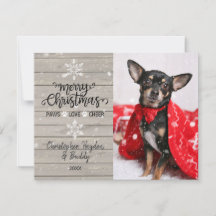 Rustikale Holzschneeflocken Weihnachtsfotokarte